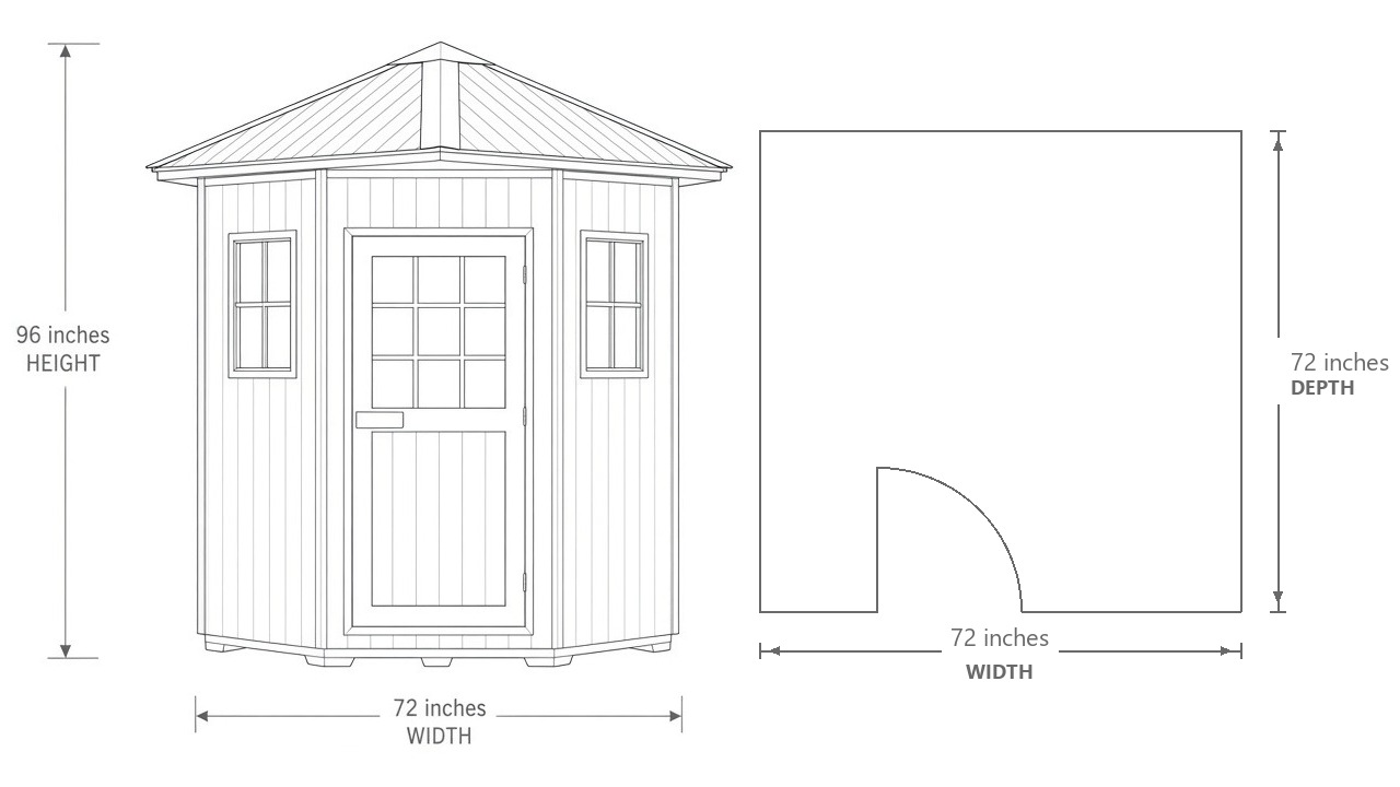 HERITAGE VIORA™ Hybrid Sauna- Summit Edition dimensions