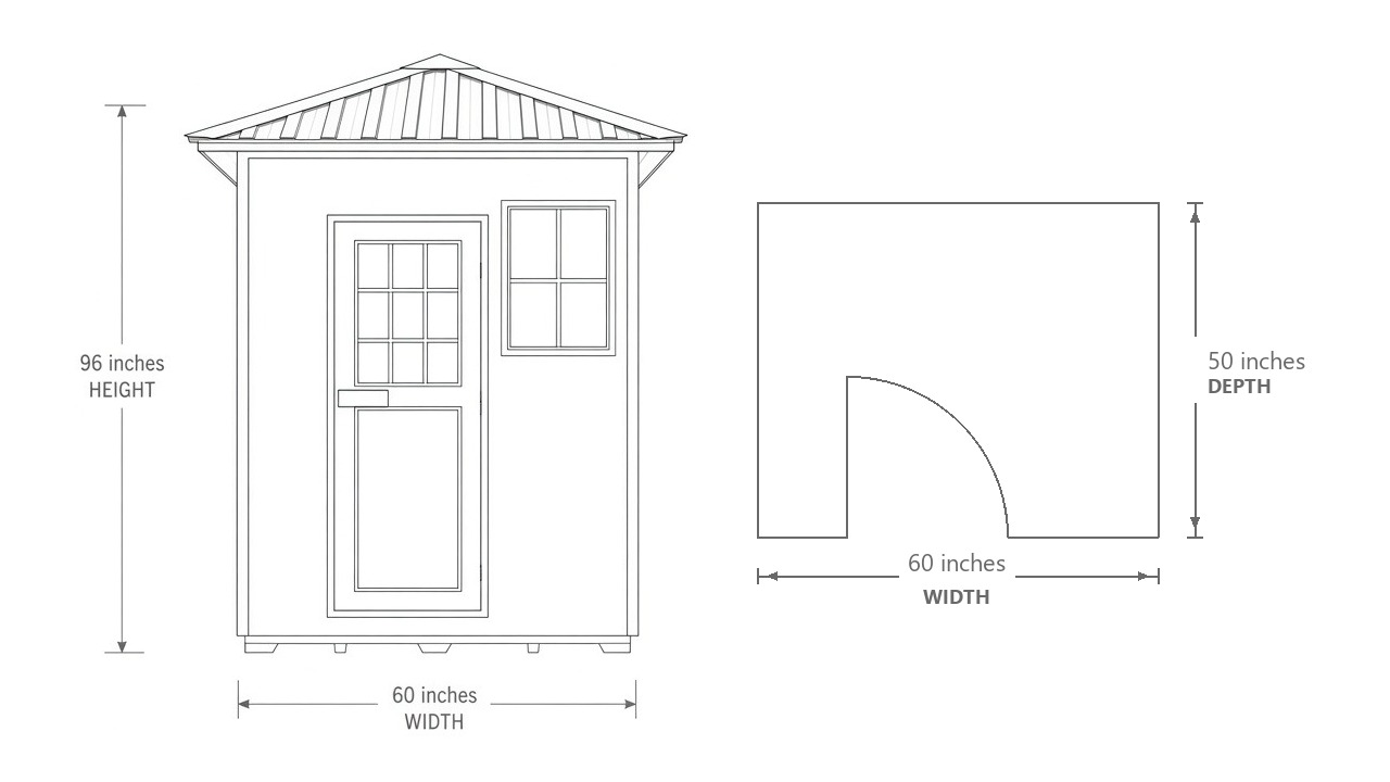 HERITAGE EDEN™ Hybrid Sauna dimensions