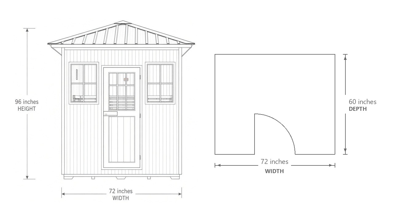 HERITAGE ELARIS™ Infrared Sauna dimensions