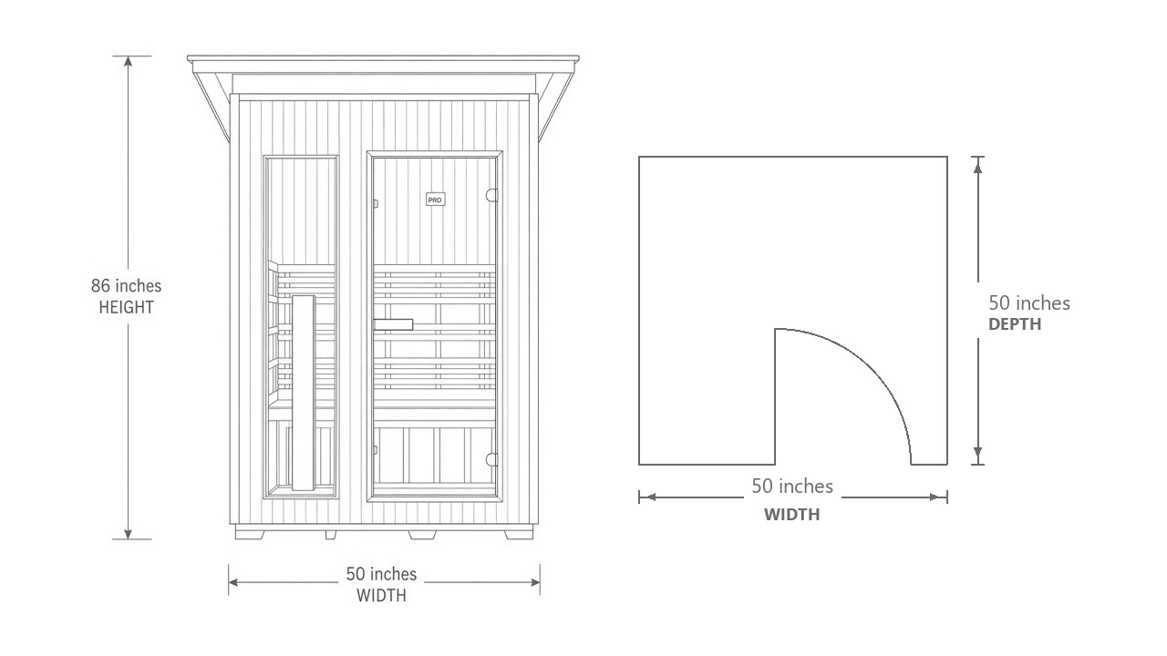 LEGACY ESSENCE™ Infrared Sauna dimensions