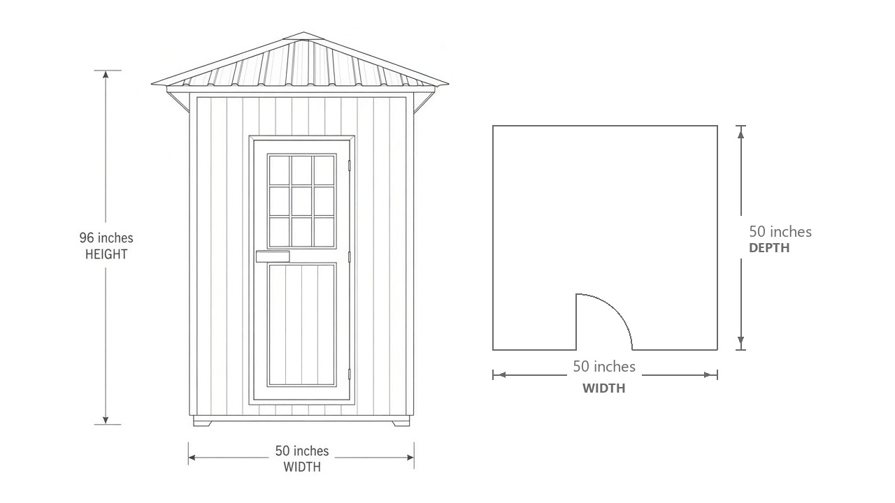 HERITAGE ESSENCE™ Infrared Sauna dimensions
