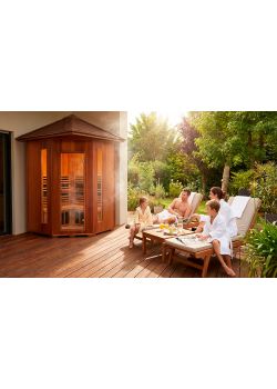 outdoor infrare sauna corner